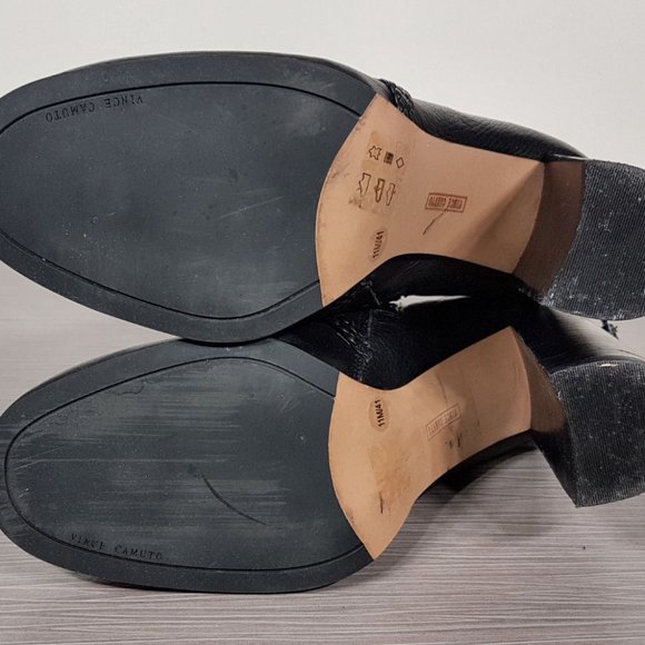 Vince Camuto Taminan Suede Ankle Boots Black Leather Womens Size 11 / 41 - Picture 7 of 8